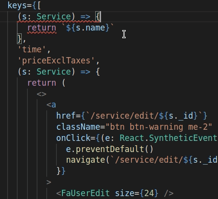 typescript ><