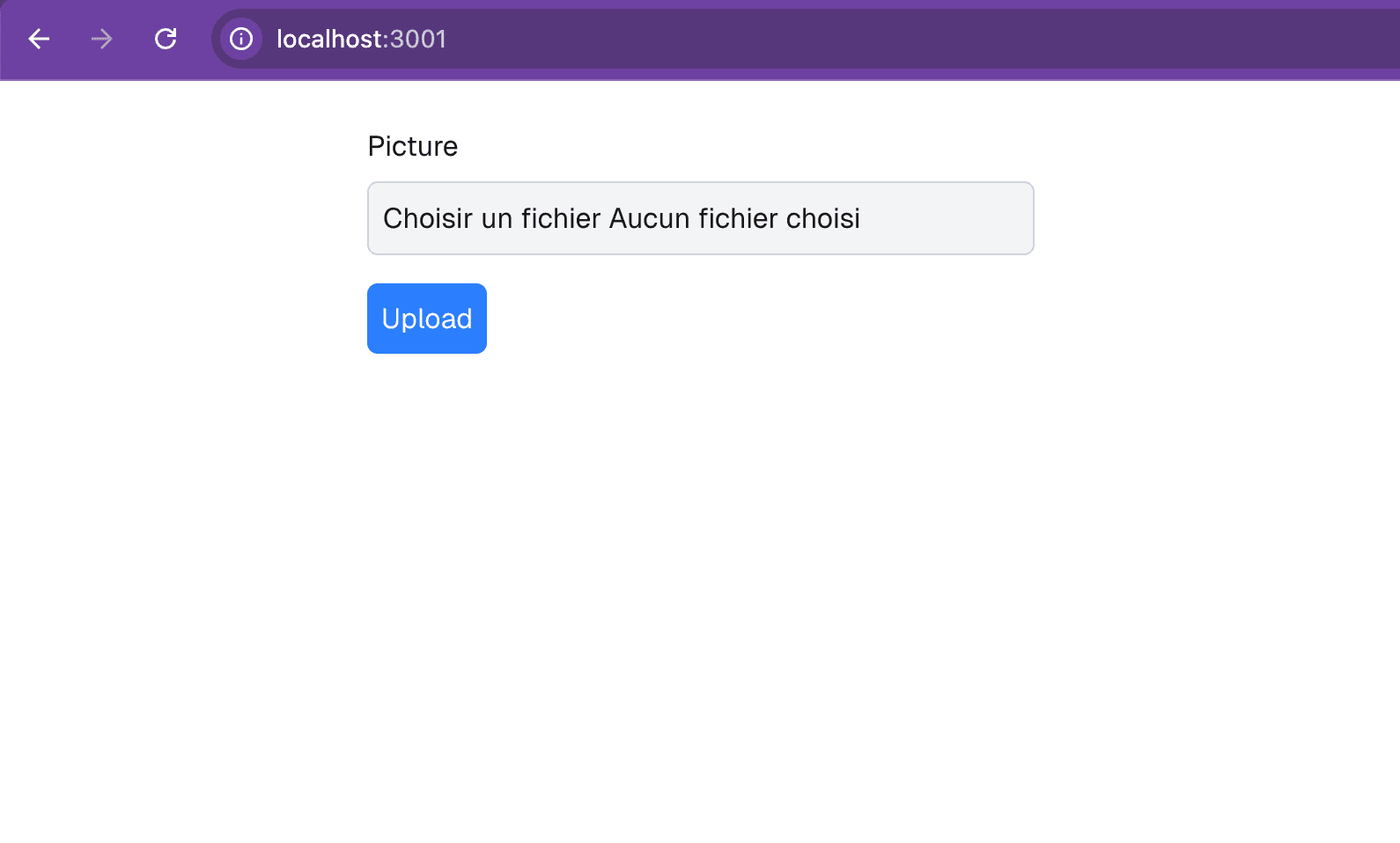 Upload form