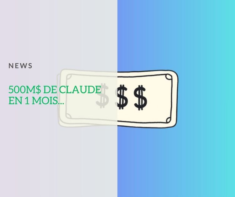500 millions de dollars de Claude en un mois
